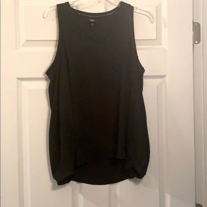 Peep shoulder, long sleeve top.